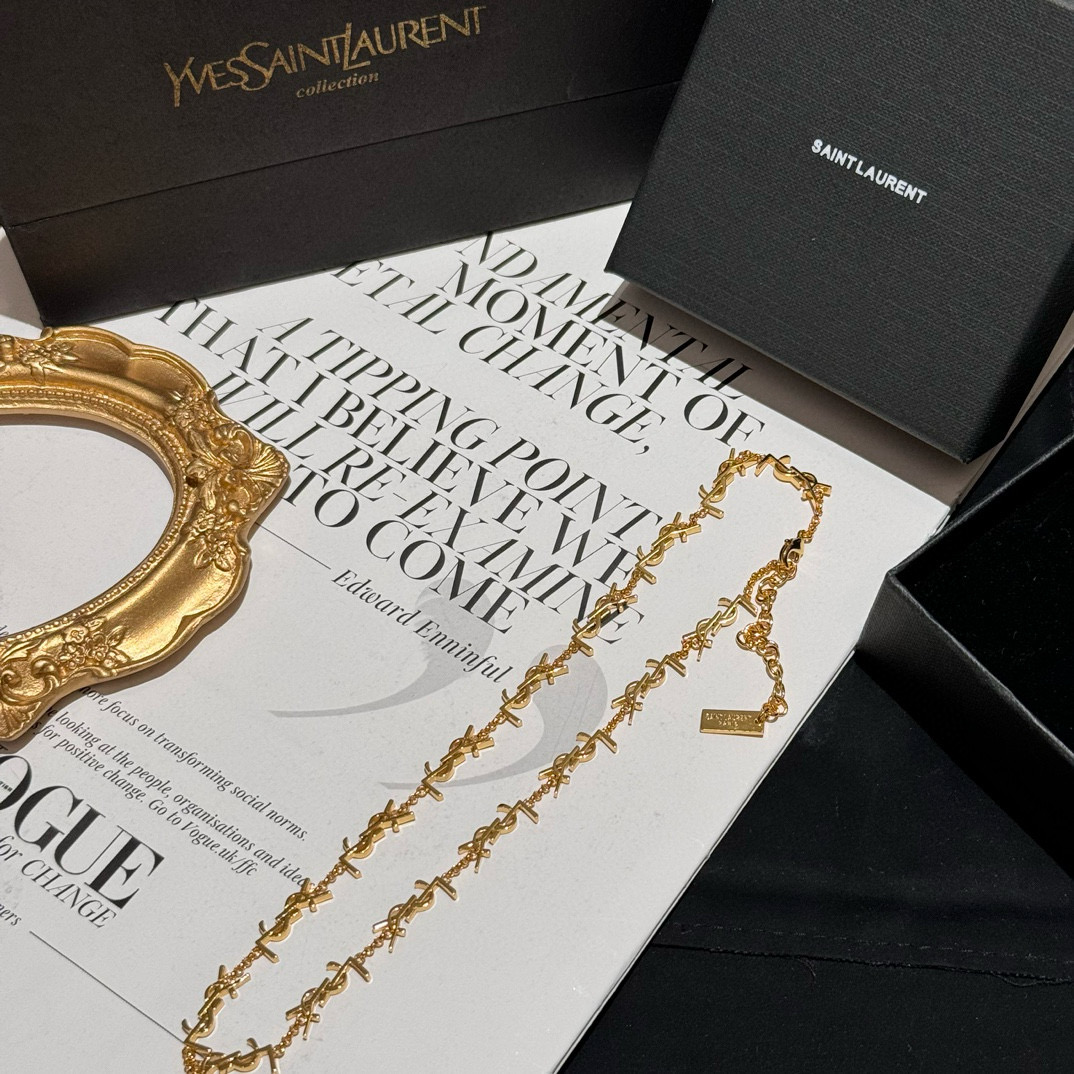#260 YXL0010 YSL new logo necklace Fashion recognition. It’s for autumn and winter - 图片 8