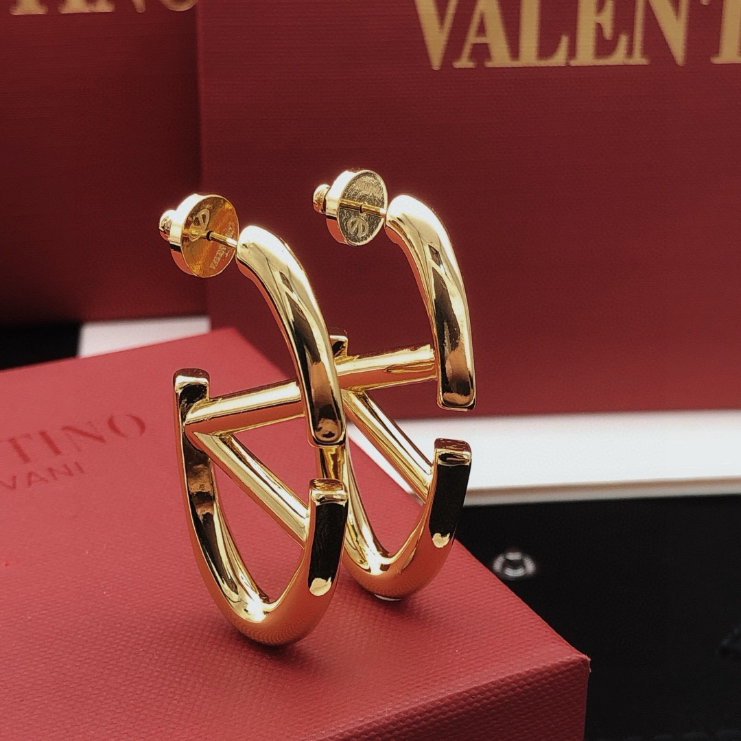编号VED0256大号 【ValenTi*o最新款🆕🆕光面耳勾】一致专柜🆕黄铜材质