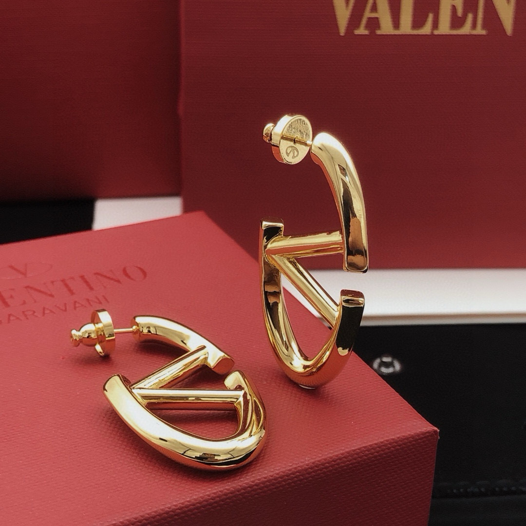 编号VED0256大号 【ValenTi*o最新款🆕🆕光面耳勾】一致专柜🆕黄铜材质