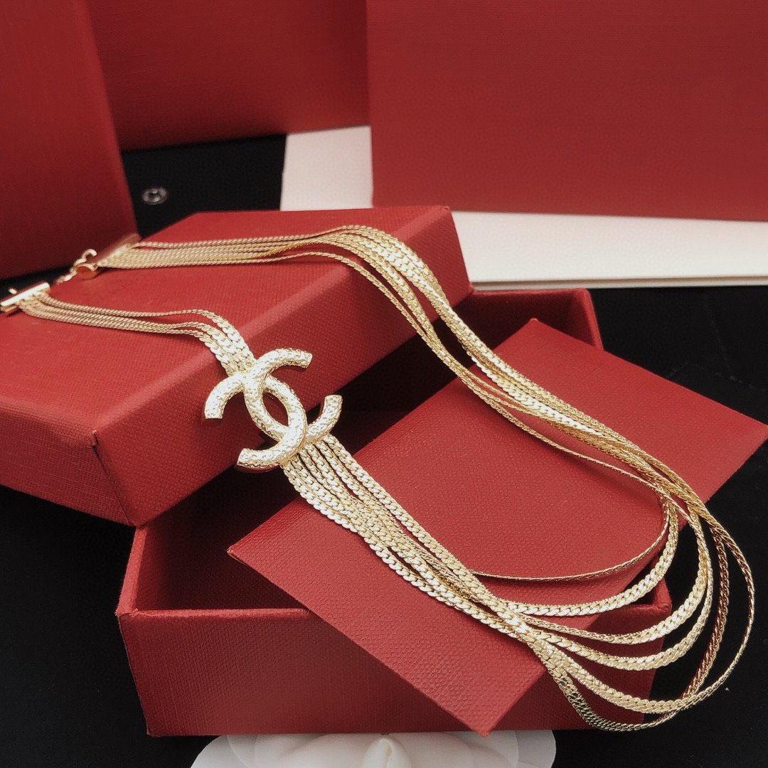 Silver multi-level smooth necklace with consistent ZP brass material - Jewelry 6
