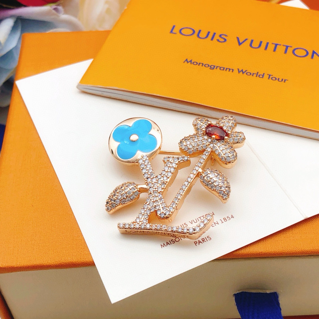 编号LXZ0010
 【Lv*最新款🆕🆕花朵🌺胸针】一致专柜🆕黄铜材质