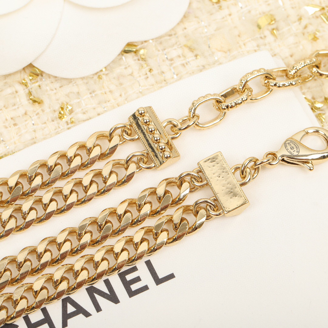 Ch@nel Handmade Workshop Double layer Double C Necklace "is very heavy - Jewelry 5