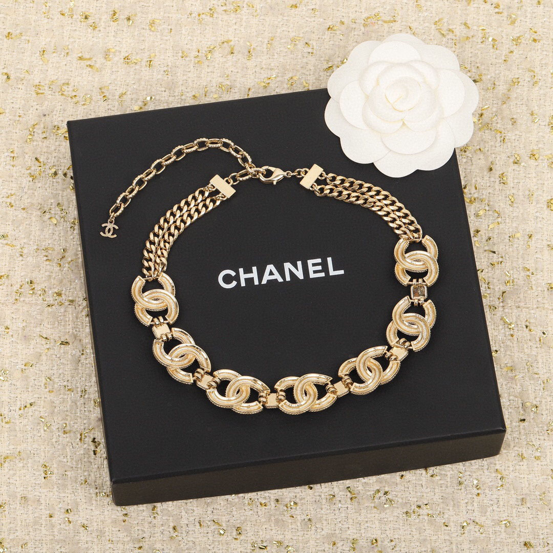 Ch@nel Handmade Workshop Double layer Double C Necklace "is very heavy - Jewelry 2