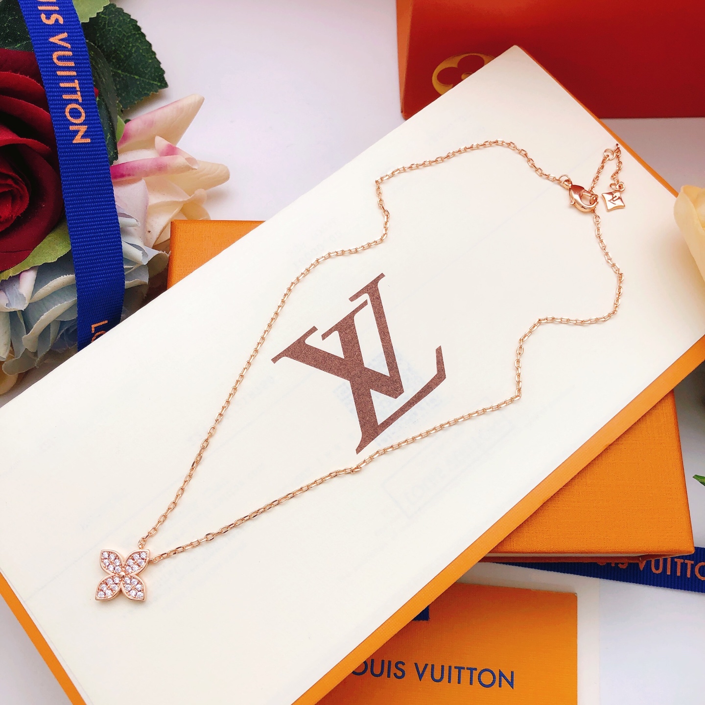 Number LXL0344Latest Lv * model 🆕🆕 Rose gold diamond shape 💠 Lao Hua ne - Jewelry 4