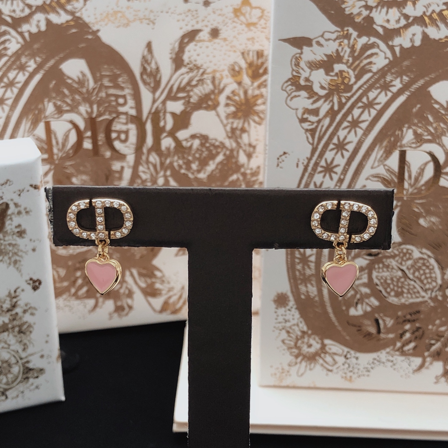Number DED0362The latest version of Dio 🆕🆕 Pink heart-shaped earrings m - Comprehensive 7