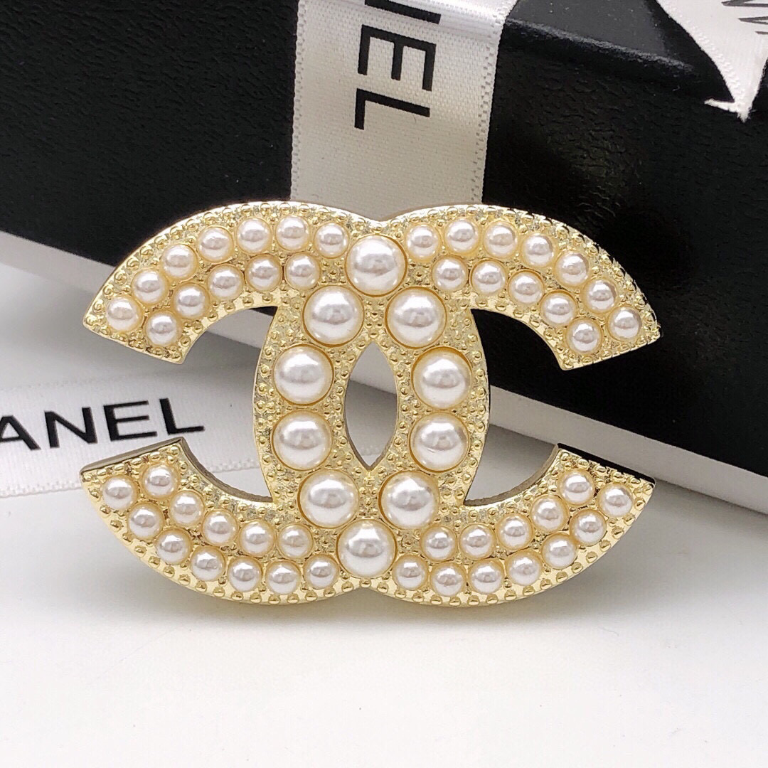 Number XXZ0007👑 Chanel letter pearl small fragrance double C brooch - Comprehensive 4