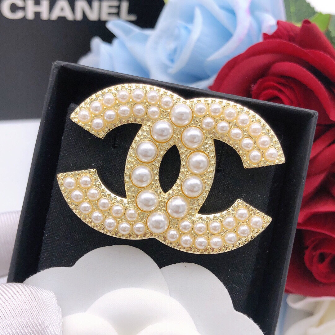 Number XXZ0007👑 Chanel letter pearl small fragrance double C brooch - Comprehensive 8