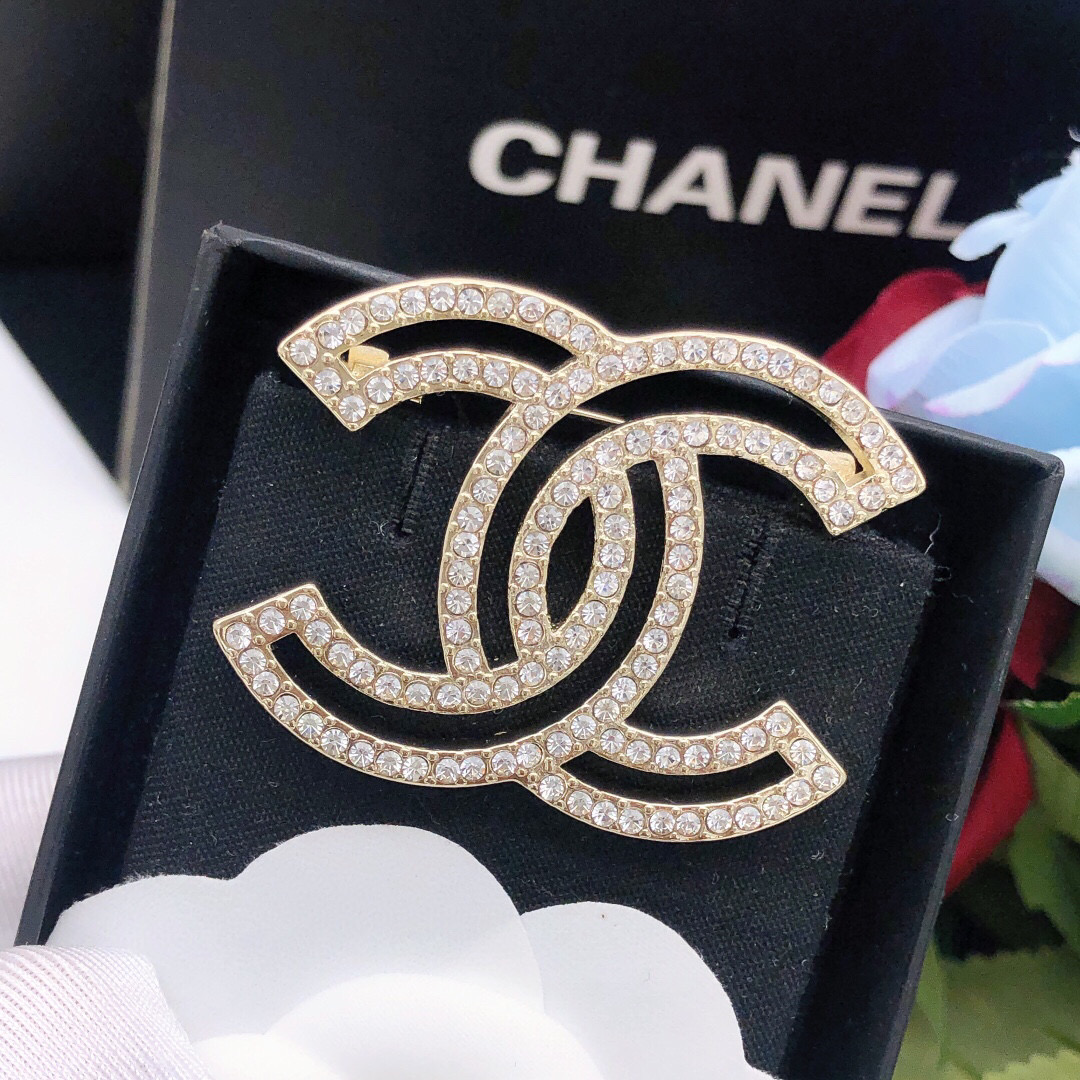 Number XXZ0009Finally arrived Chanel Chanel high-end double-C brooch - Jewelry
