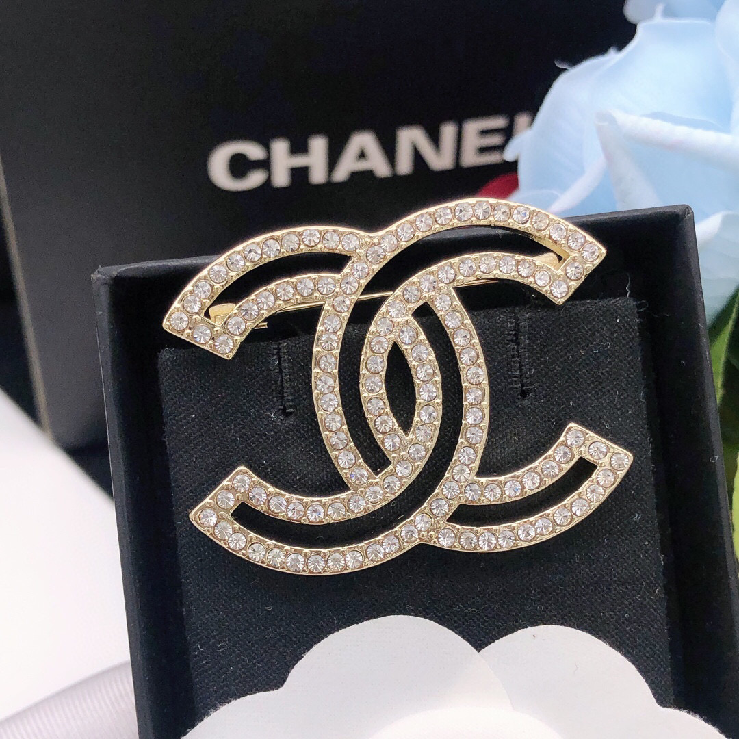 Number XXZ0009Finally arrived Chanel Chanel high-end double-C brooch - Jewelry 2