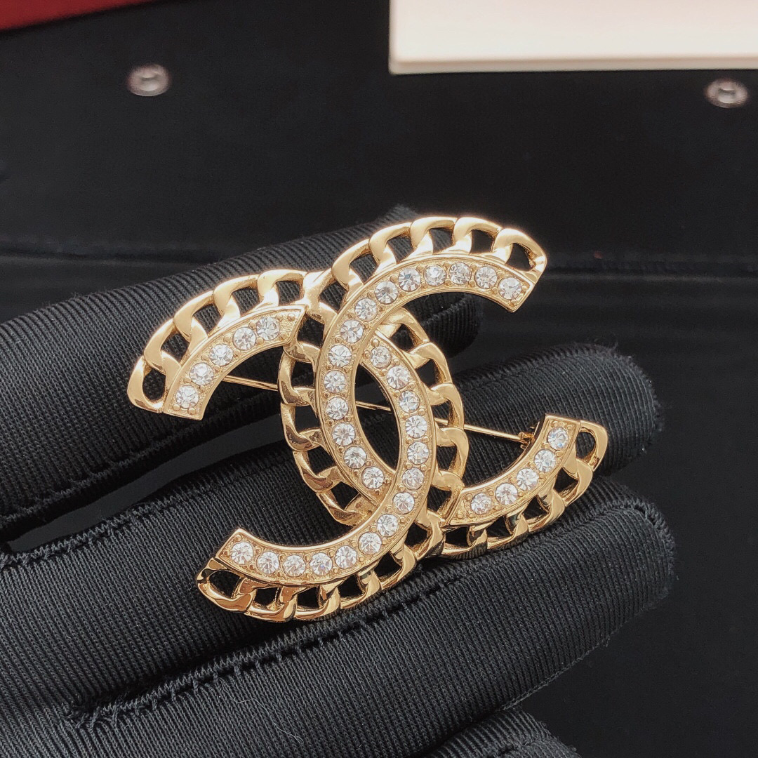 Number XXZ0010The latest version of ch * nel 🆕🆕 Hollow woven brooch wi - Jewelry 7