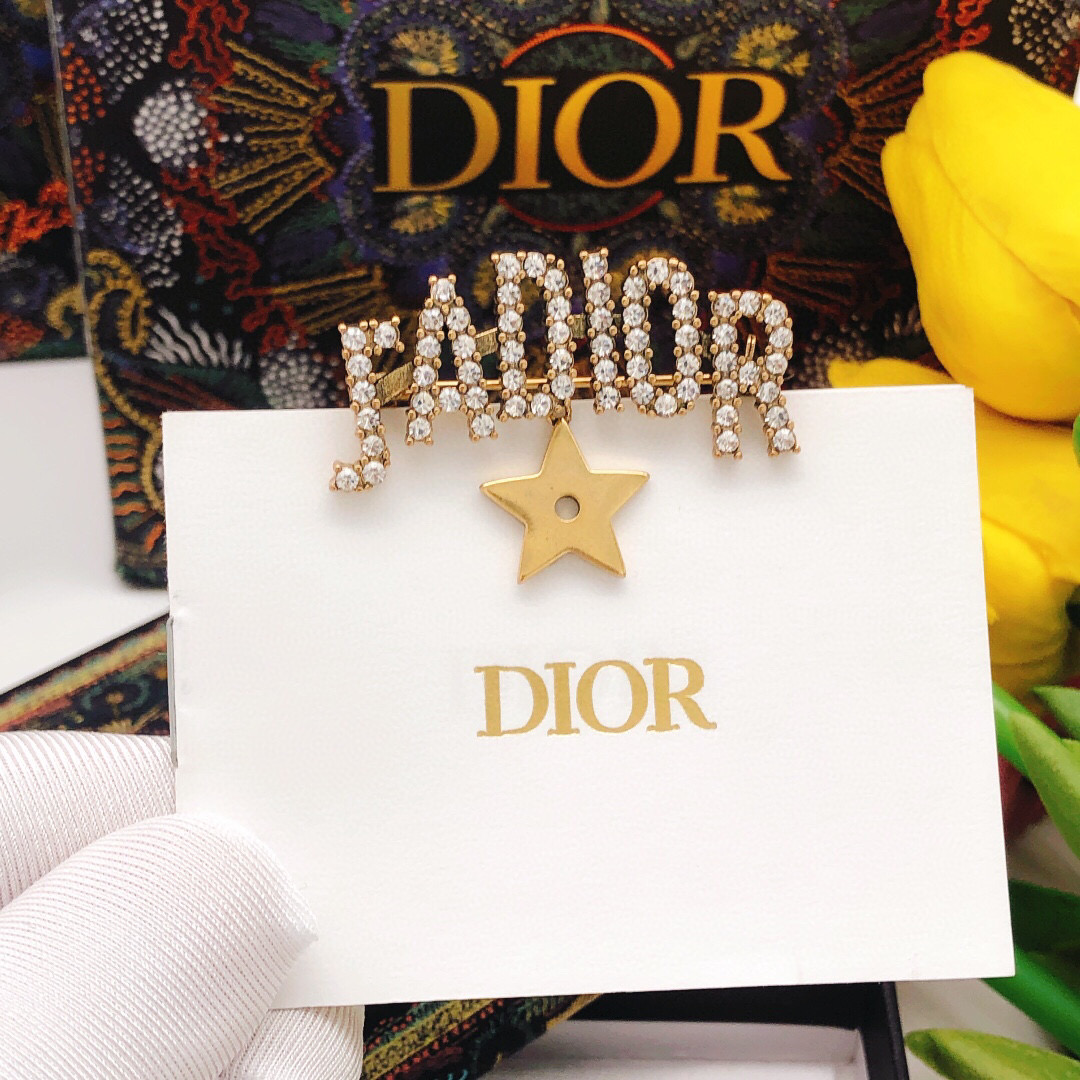 Dior Christian Dior迪奥人气 字母胸针 明星的最爱 日常穿搭十分适合的一款配饰