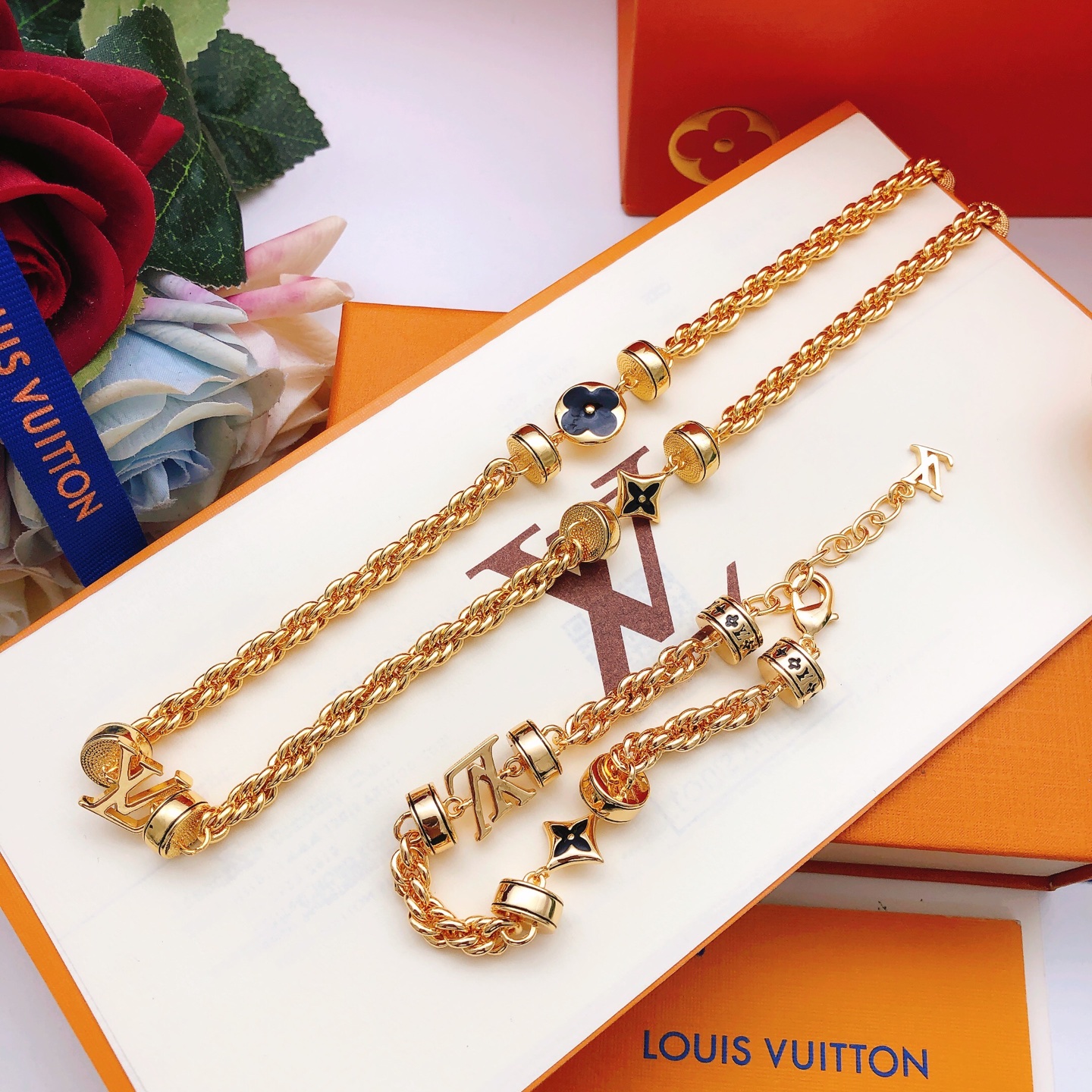 路易威登 Louis Vuitton 传世高定珠宝耳环项链戒指首饰 #FA987F7E 4