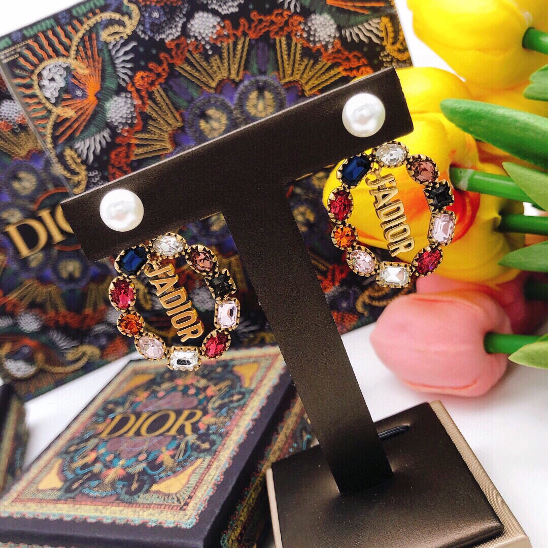 Dior 今日新款 Dior最新款大小珍珠彩钻不规则满钻 款火爆上新