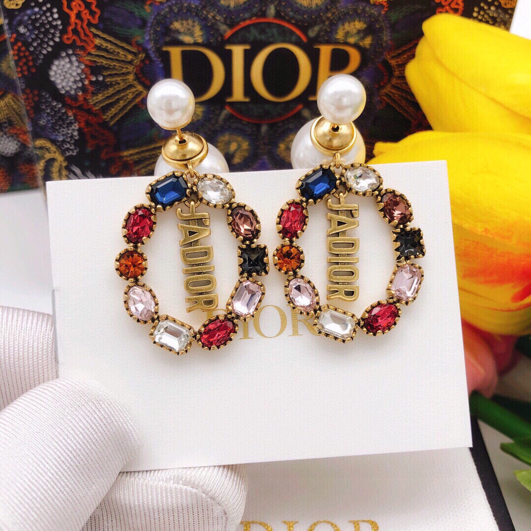 Dior 今日新款 Dior最新款大小珍珠彩钻不规则满钻 款火爆上新
