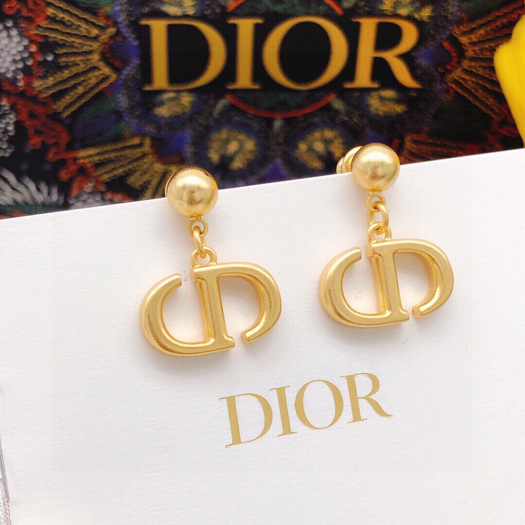 Dior 迪奥CD流苏耳钉光面