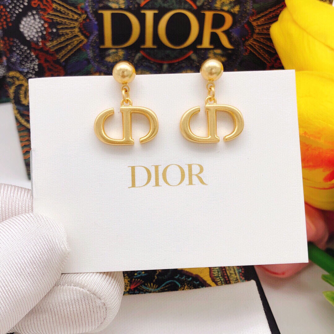 Dior 迪奥CD流苏耳钉光面