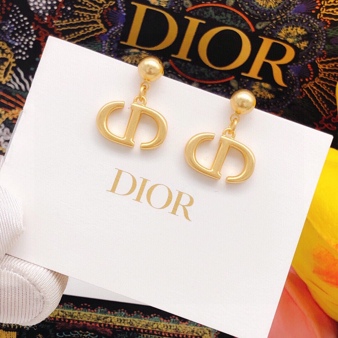 Dior 迪奥CD流苏耳钉光面