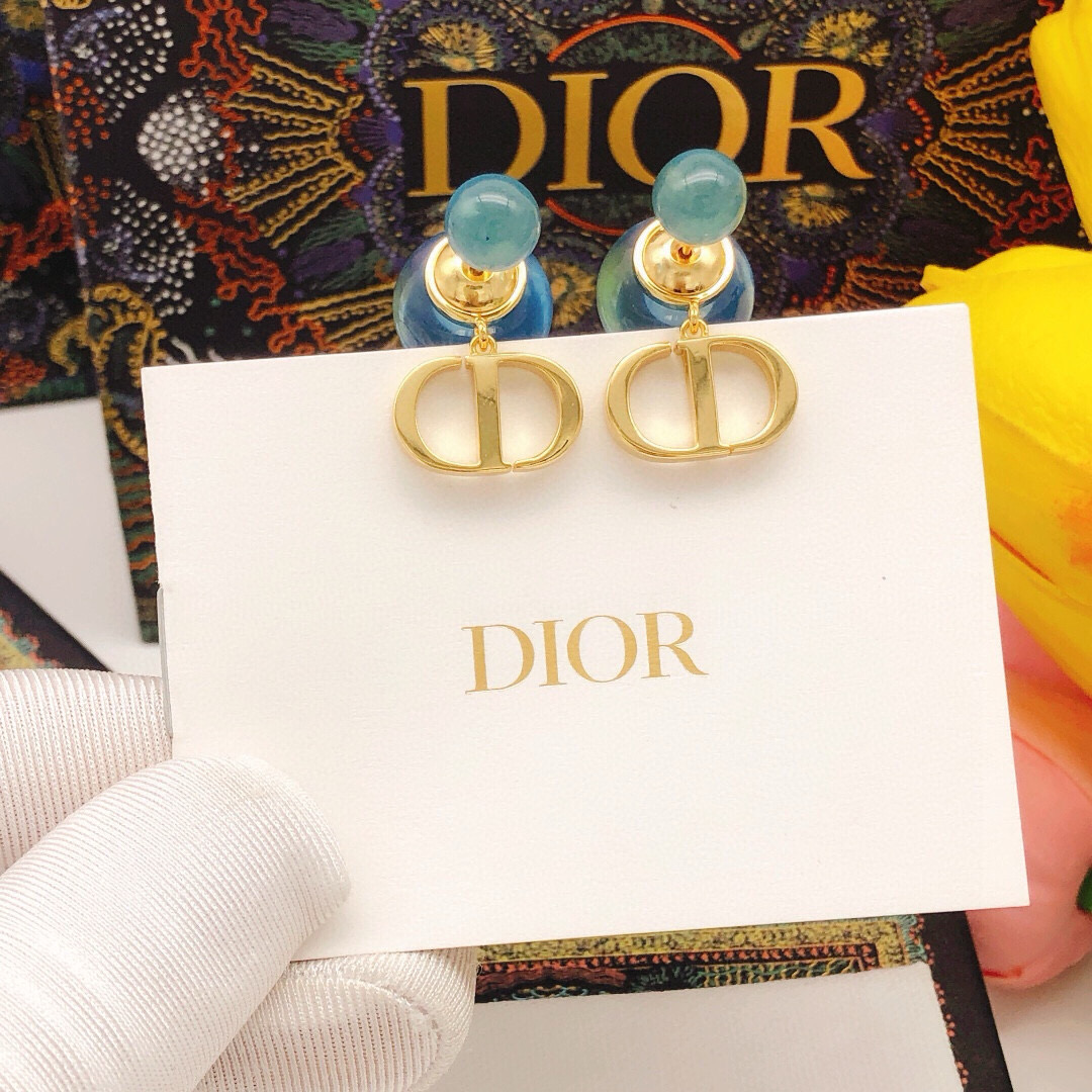 Dior 迪奥大小珍珠蓝色透明CD超柔软