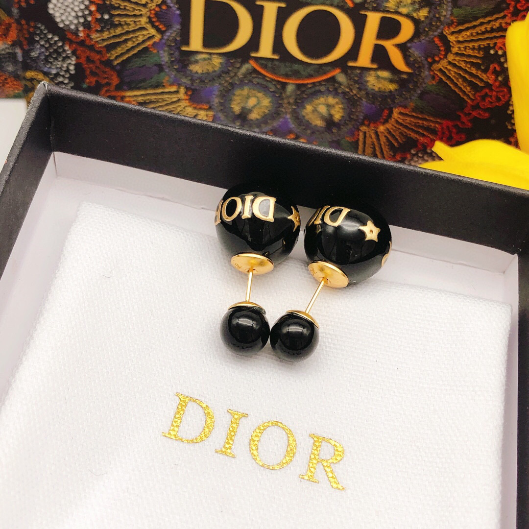 Dior 迪奥大小珍珠黑色