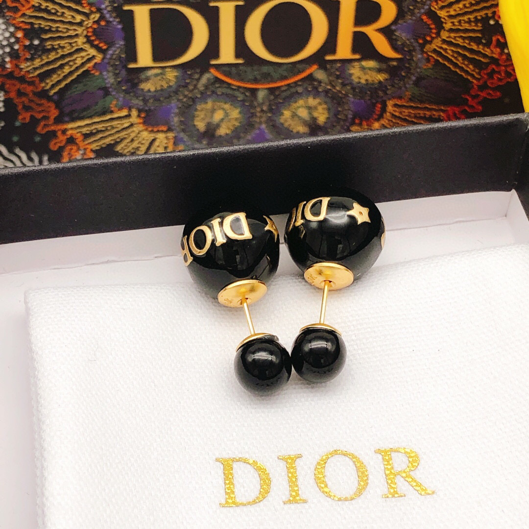 Dior 迪奥大小珍珠黑色