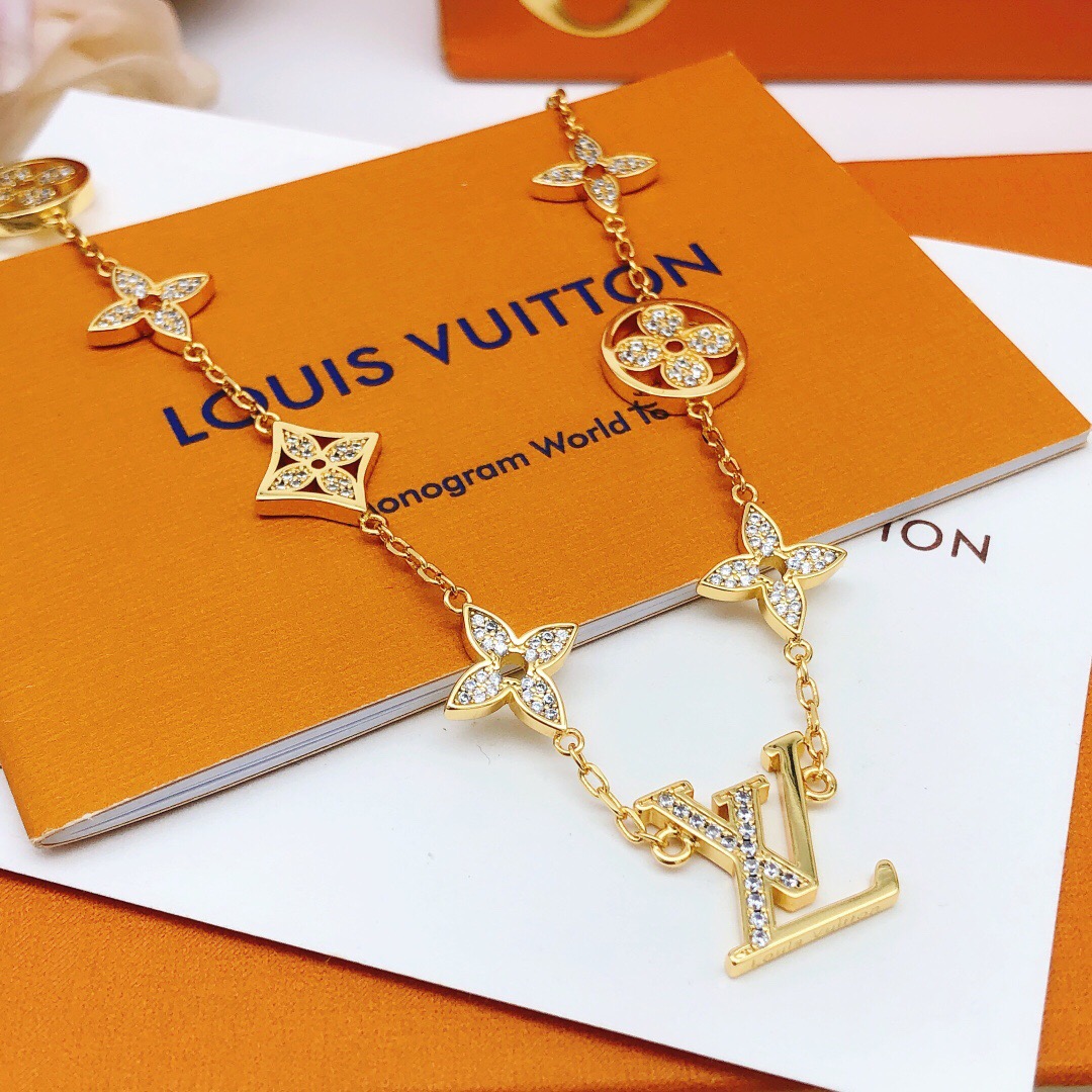 路易威登 Louis Vuitton 传世高定珠宝耳环项链戒指首饰 #FC412586 4