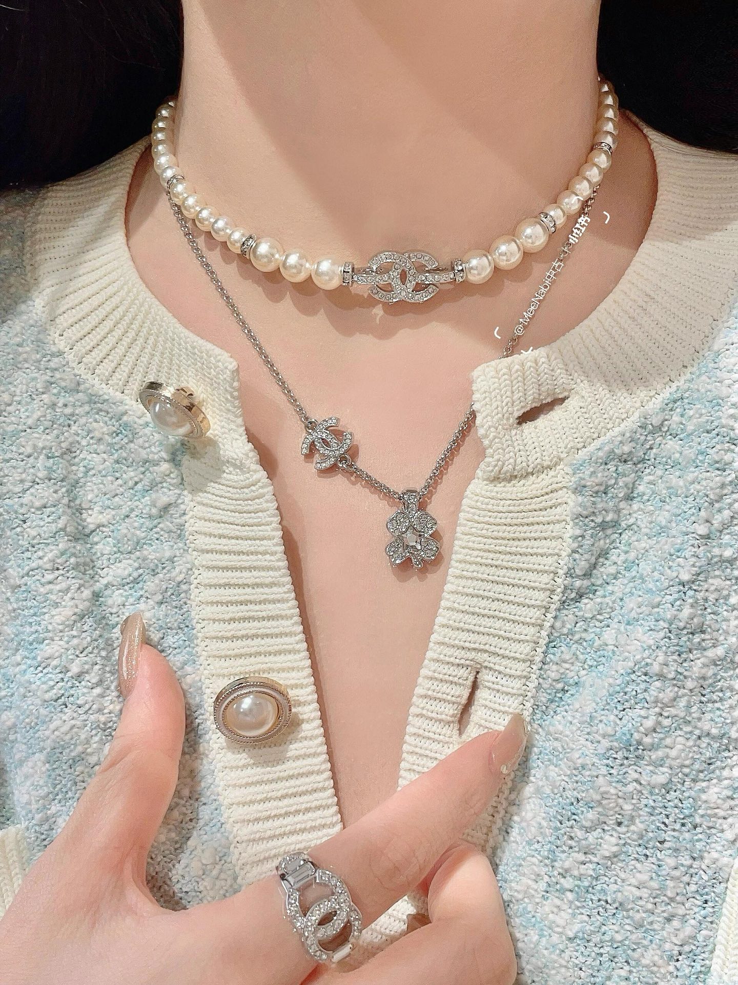 香奈儿 Chanel 高定典藏传世高定珠宝耳环项链戒指首饰 #D9875E3A 2