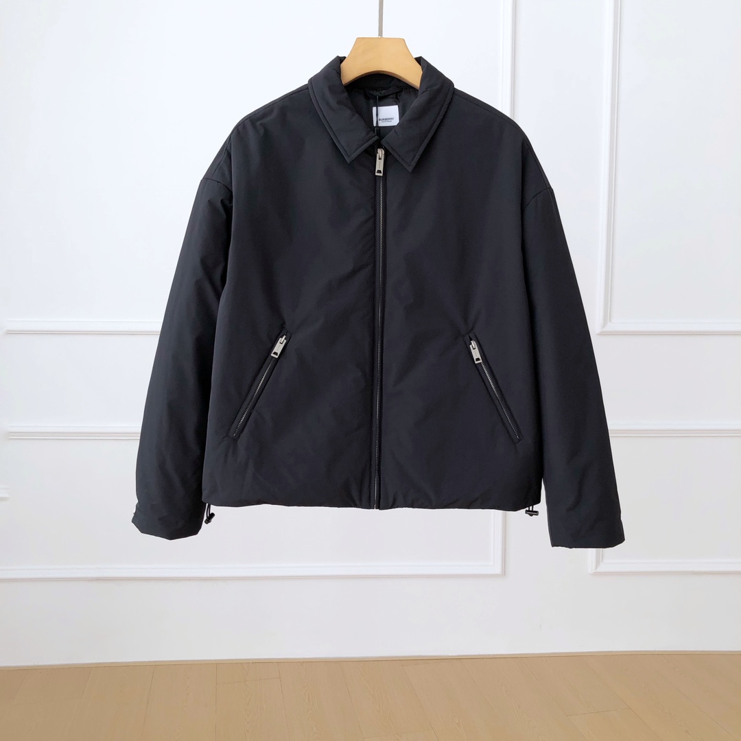 Where could you find a great quality designer
 Burberry New
 Clothing Coats & Jackets Black Blue Unisex Cotton Polyester Fall/Winter Collection Casual