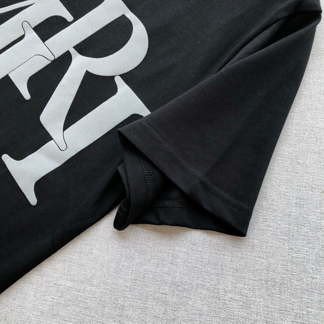 Amr三色logo植绒印花男士短袖T恤24春夏最新限定logoTEEAmr小众单品质感穿搭时尚大气的lo