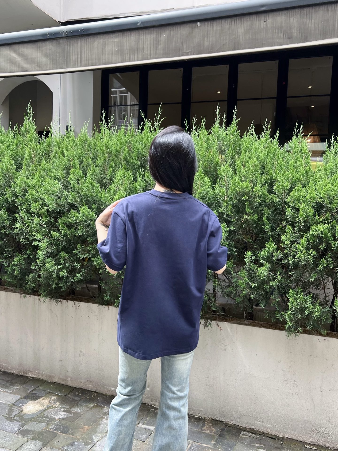 CD老花小标~夏季新款纯棉短袖T恤 高阶松弛感穿搭首选，经典老花小标刺绣，精致不张扬，低调彰显品味。高克