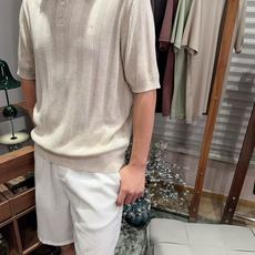 YSL 竖条提花羊毛羊绒Polo短袖T恤 高级老钱氛围感|把慵懒贵气穿在身上,法式轻奢Polo短袖。 甄选50%羊绒+5 YSL 竖条提花羊毛羊绒Polo短袖T恤 高级老钱氛围感|把慵懒贵气穿在身上,法式轻奢Polo短袖。 甄选50%羊绒+5