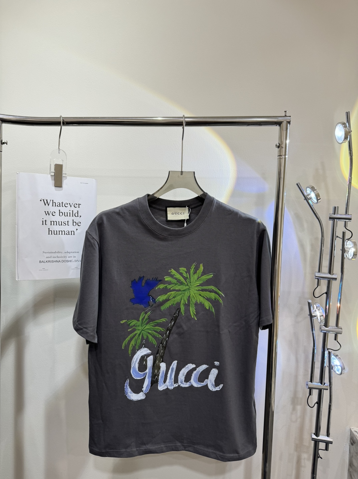 Gucci Kleidung T-Shirt Erste Kopie
 Drucken Unisex Baumwolle Kurzarm