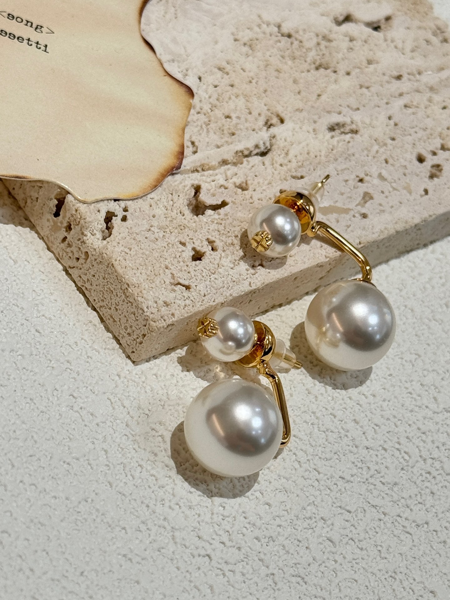 Double-Pearl Drop Earrings - Jewelry 5