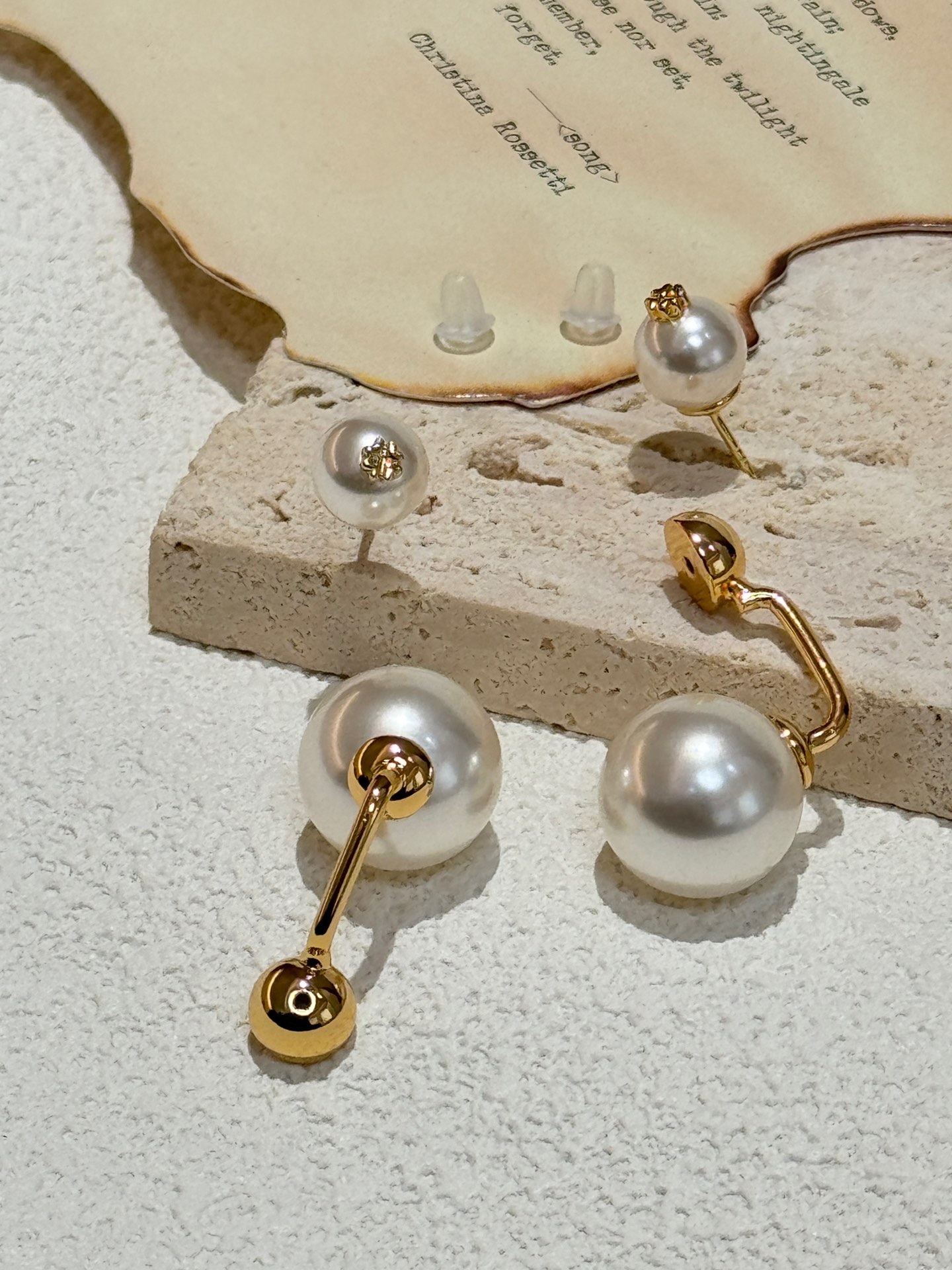 Double-Pearl Drop Earrings - Jewelry 6