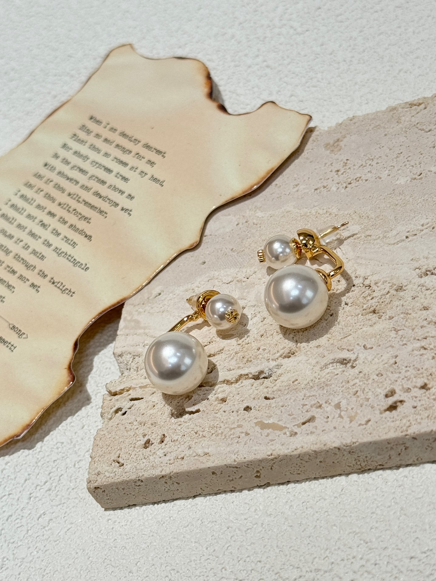 Double-Pearl Drop Earrings - Jewelry 3