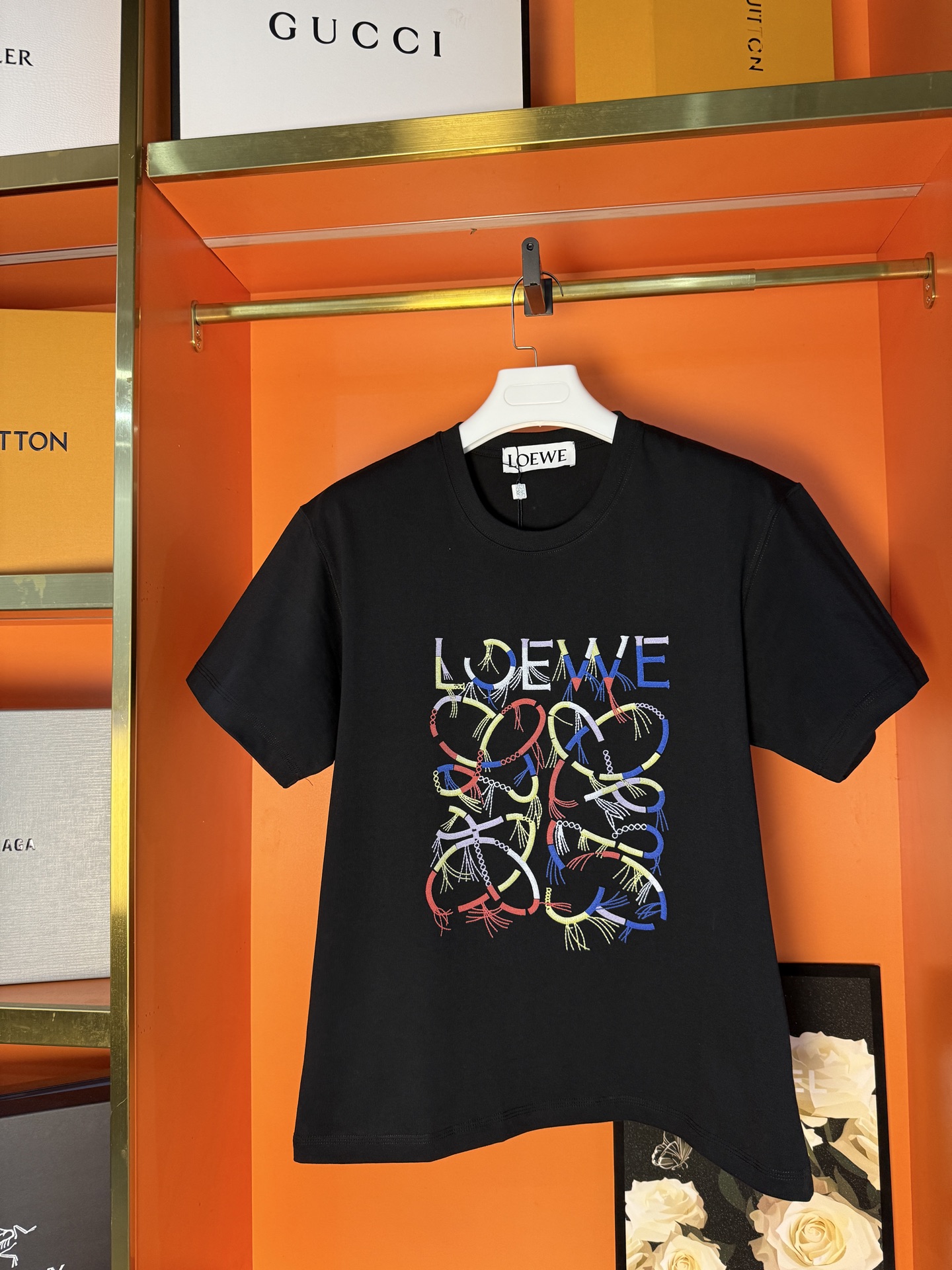 P90 foto real, versión superior, LOEWE #0088 nuevo producto sincronizado en boutique, camiseta de manga corta de nueva …