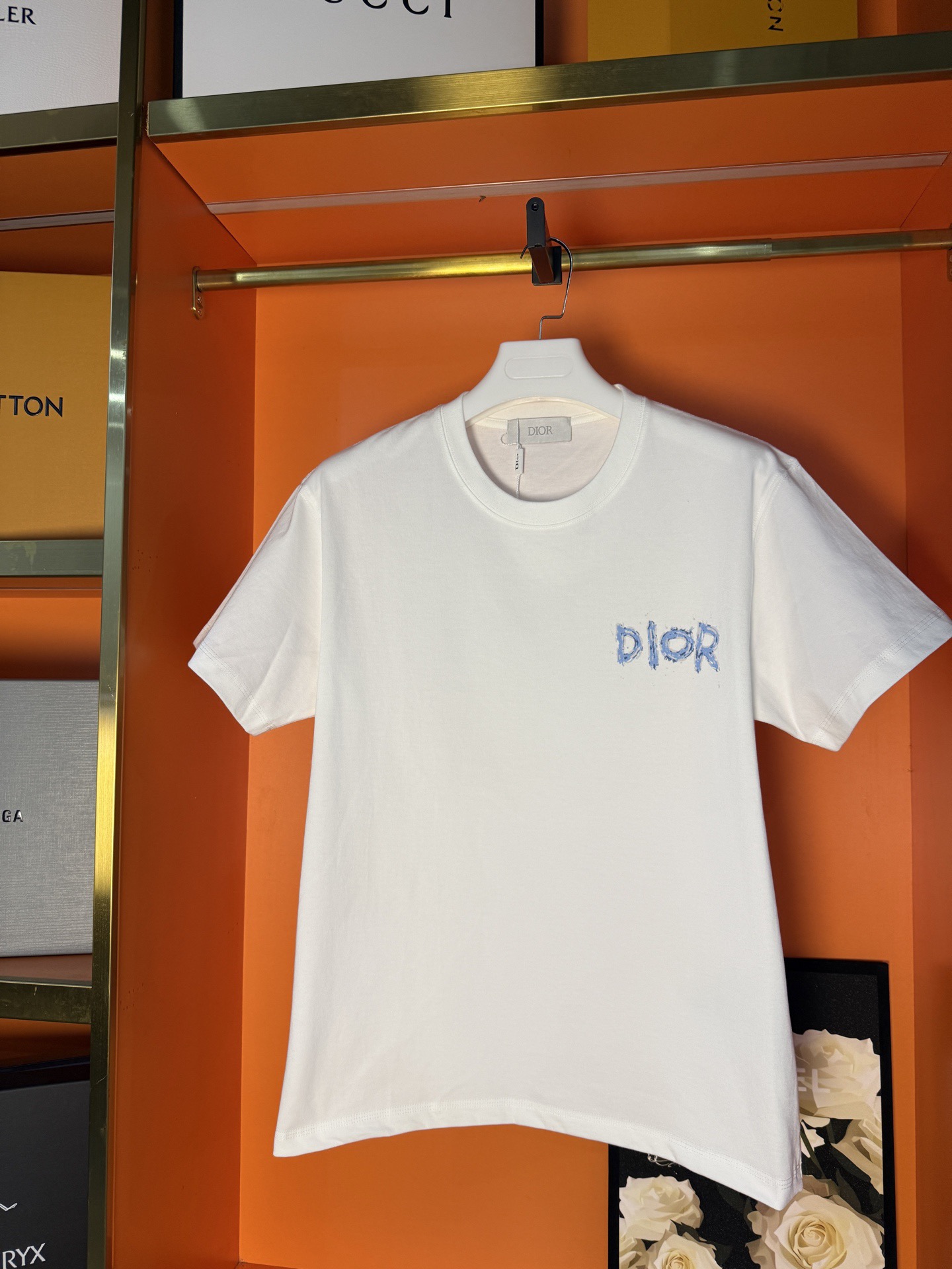 P90 Foto real versión superior Dior #0084 sincronización de nuevos productos principios de primavera nueva camiseta de …