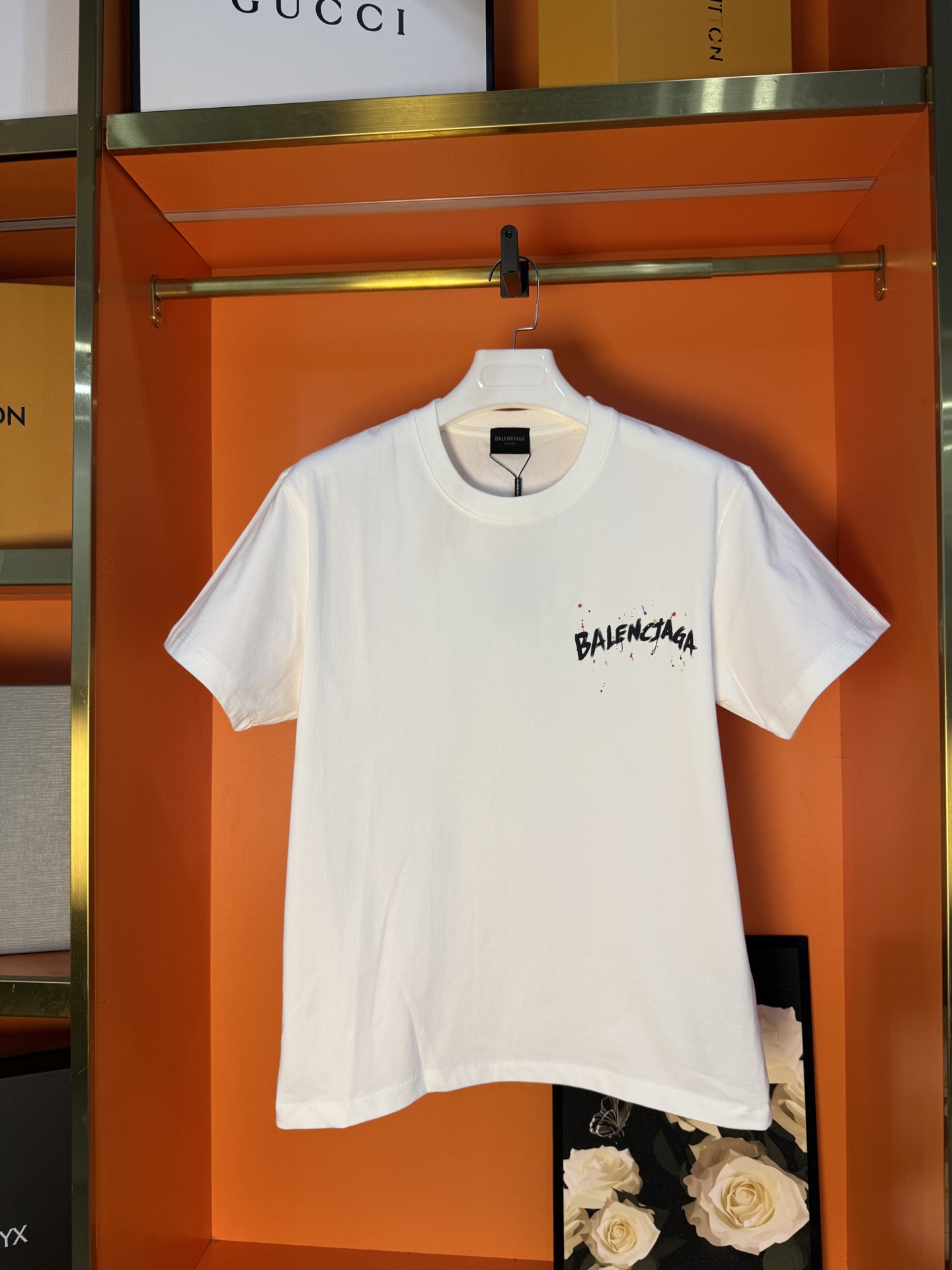 P70 Foto real Versión superior BALENCI*GA París #0160 Nuevo producto sincronizado con tienda oficial, camiseta de manga…