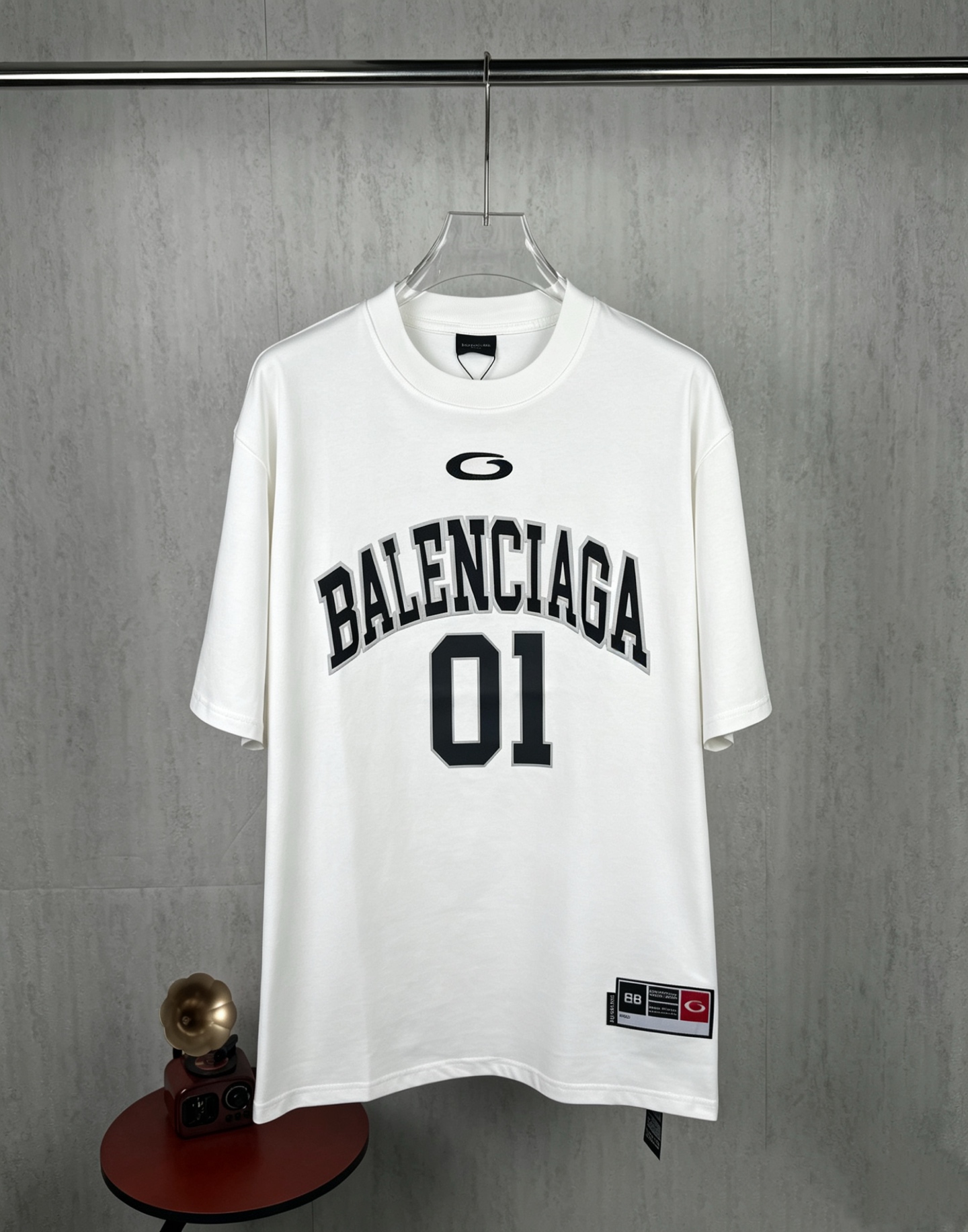 P90 Foto real, versión superior BALENCIAGA # 0465 Sincronización de nuevos productos, jersey bordado clásico No. 10 de …