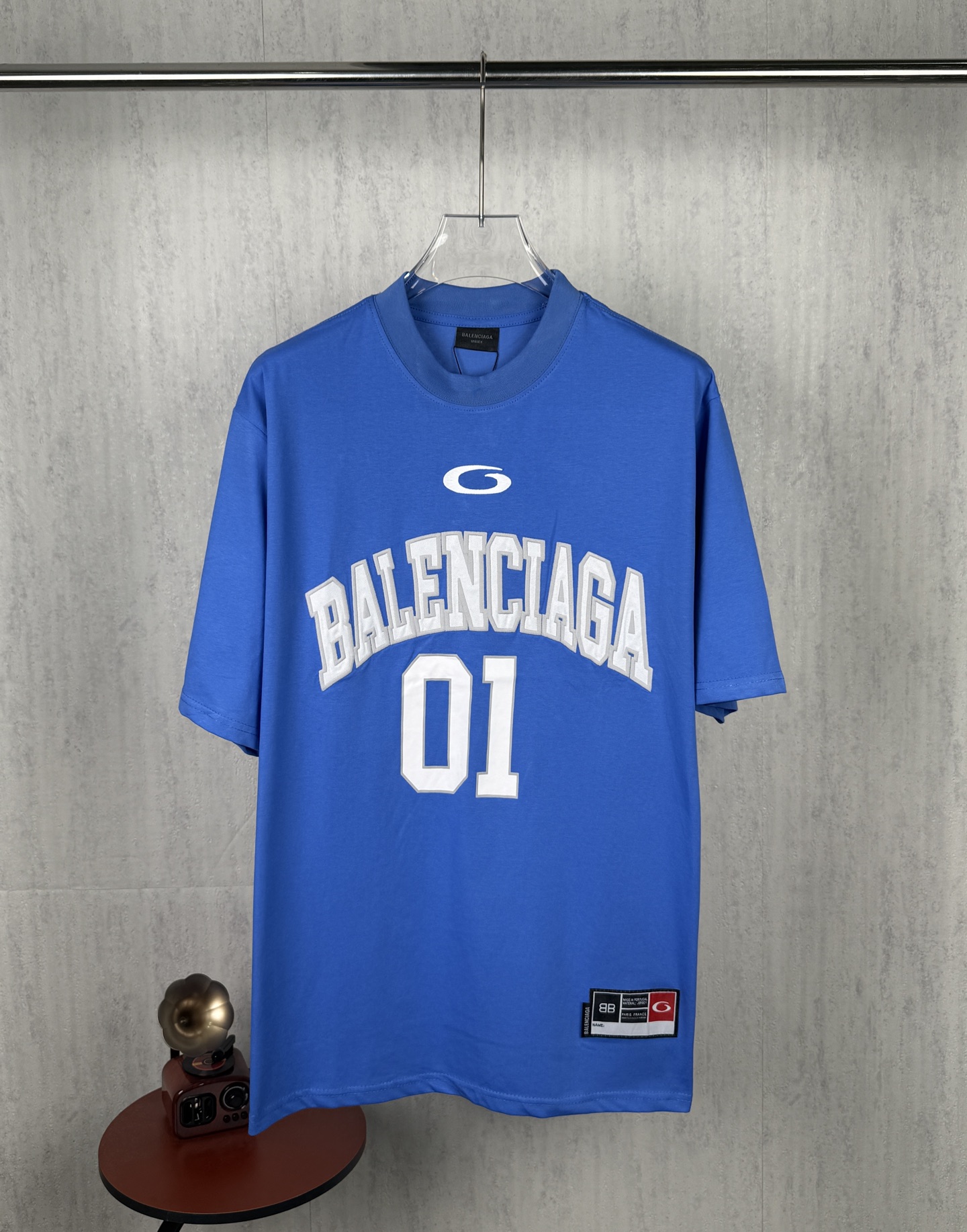 P90 Foto real, versión superior BALENCIAGA # 0468 Sincronización de nuevos productos, jersey bordado clásico No. 10 de …