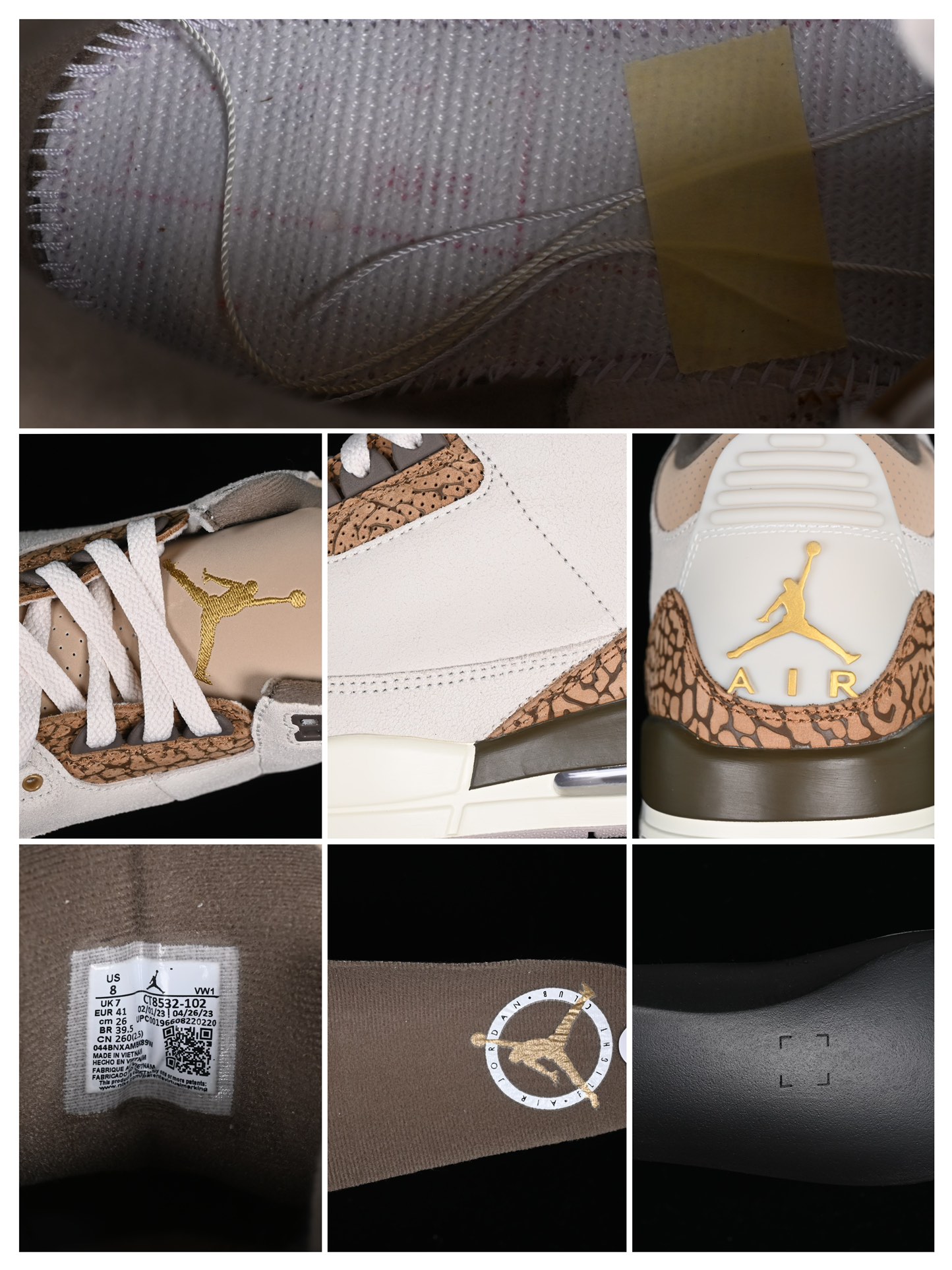💰190真标💰280公司级💰380纯原💰480纯原
Air Jordan 3 "Palomino" AJ3 乔3摩卡爆裂纹 CT8532-102
#天花板品质 原装版本 全身采用原厂皮料 鞋带 织唛 内标全部客供原厂 原厂数据 原厂楦头纸板打造 每个细节都对位原鞋
尺码:36 36.5 37.5 38 38.5 39 40 40.5 41 42 42.5 43 44 44.5 45 45.5 46 47.5 48.5 LWF6