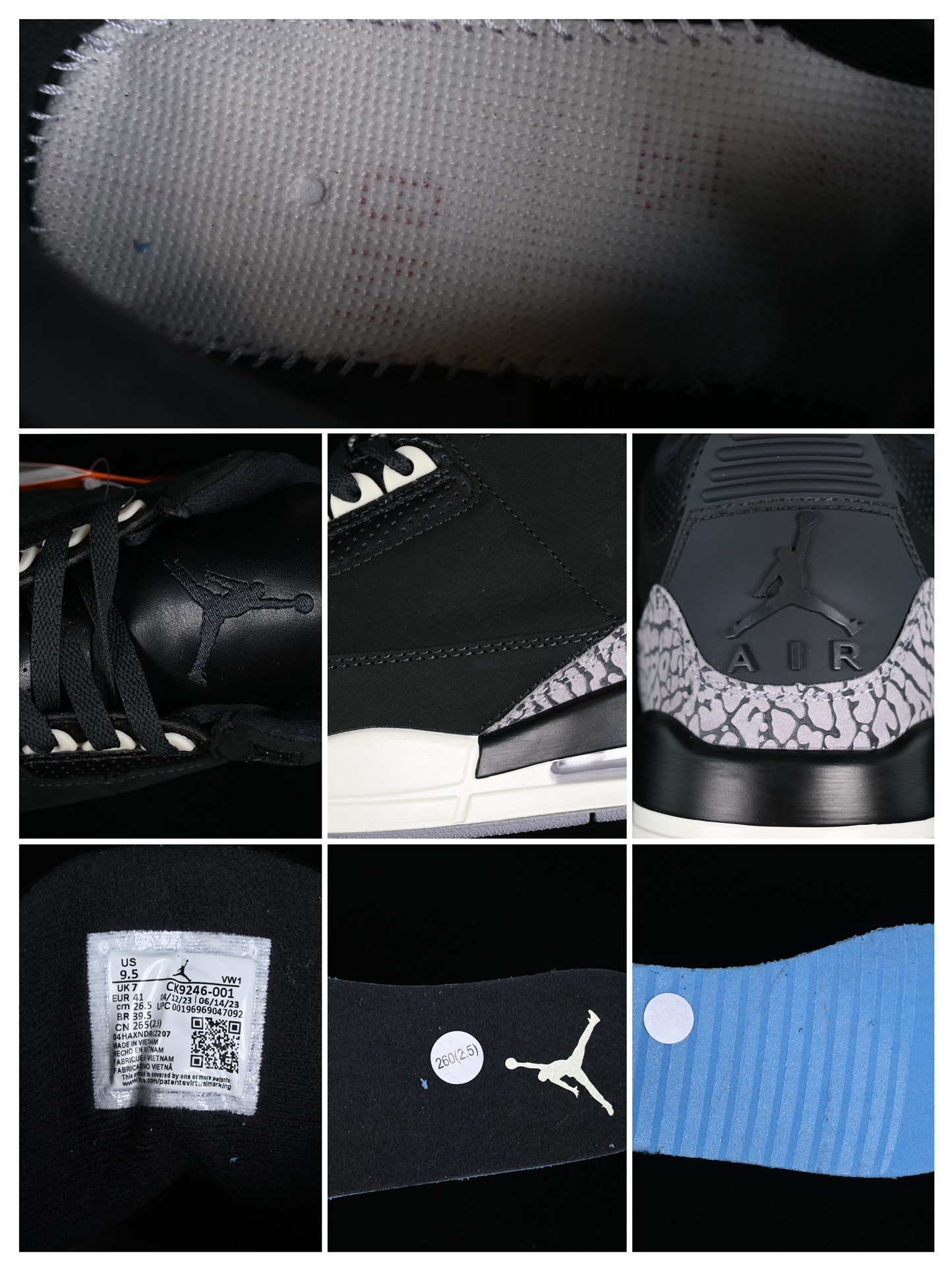💰190真标💰280公司级💰380纯原
Air Jordan 3 Retro "Off Noir" AJ3 乔3做旧黑水泥 CK9246-001
#鞋身整体以大面积黑色麂皮覆盖,标志性的大象纹也同样得以保留。鞋带孔、鞋舌等细节部分采用水泥灰点缀,整体颜值与AJ3 "黑水泥"十分相似!
#此外在鞋帮、中底部分均已米白色呈现,营造出独特的氧化效果,年代感十足!
尺码:36 36.5 37.5 38 38.5 39 40 40.5 41 42 42.5 43 44 44.5 45 46 47.5 LTE5
