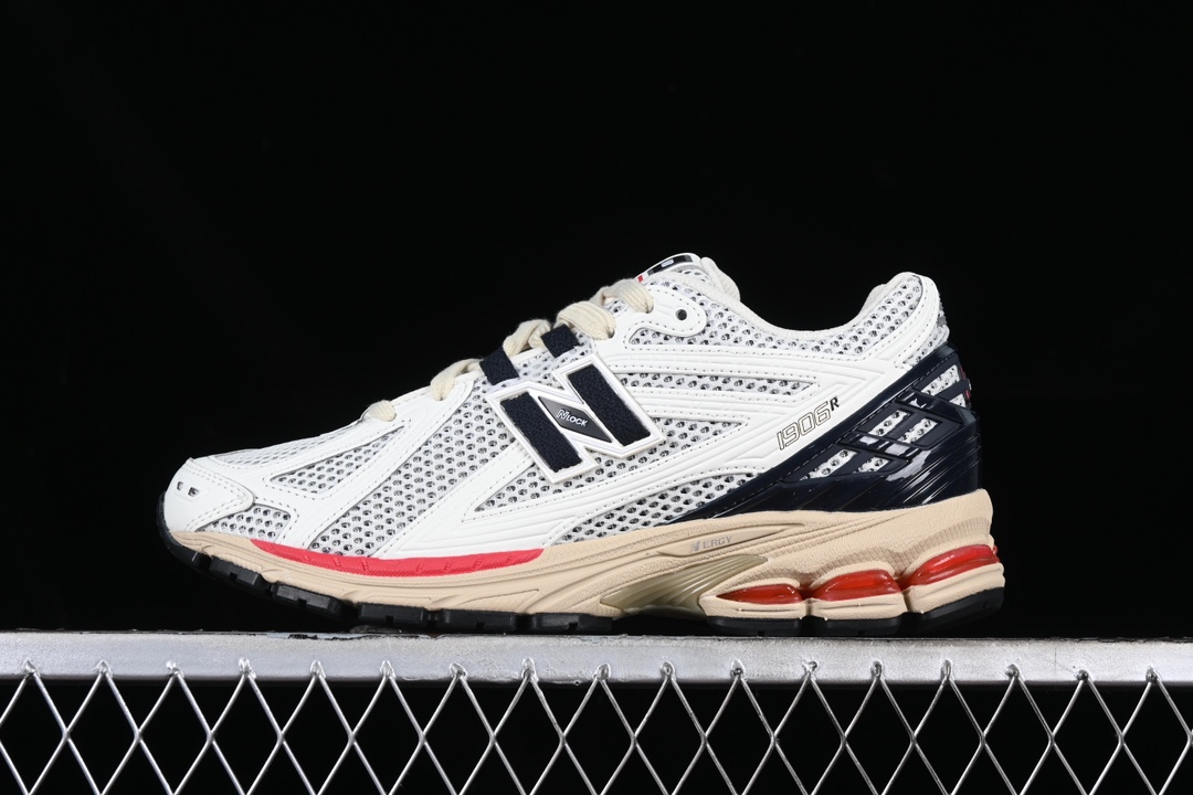 纯原NewBalance1906系列复古老爹风休闲运动慢跑鞋M1906RR#采用轻质牛剖革拼接透气网眼衬