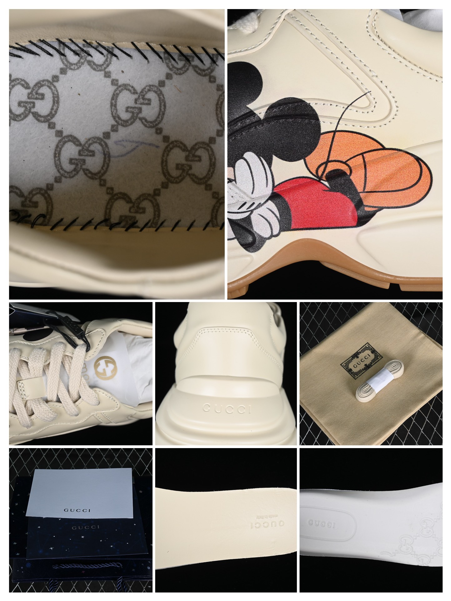 💰590渠道原装订单 Gucci Rhyton Vintage Trainer Sneaker 古驰老爹5D皮革角状复古慢跑鞋 DRW009522
#原装套装配件官方同源 全套专柜包装物及配件 右脚鞋舌和外盒标嵌入核心防伪芯片装置
#意大利手工代工厂原楦 原面小牛皮,内里小羊皮同源出厂定制真丝绸防尘鞋套袋
#原装雪梨形超软沙绒纸团 细节制造精品 专柜一致双透明贴标,尺码+长度。说明书单独贴附在外盒标上
#原装代工底厂数据复模,配比还原度98%,回弹MD中底,加耐磨TPR耐磨外底(抗磨缓震)
尺码:35 36 37 38 39 40 41 42 43 44 MBJ0