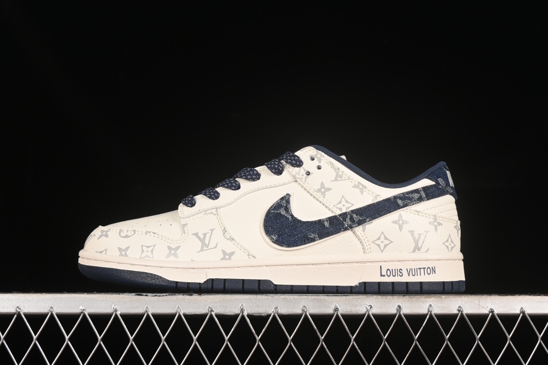  特价 LV x Nk Dunk Low 联名款路易威登-宝蓝满天星 SB低帮休闲板鞋 FC1688-1