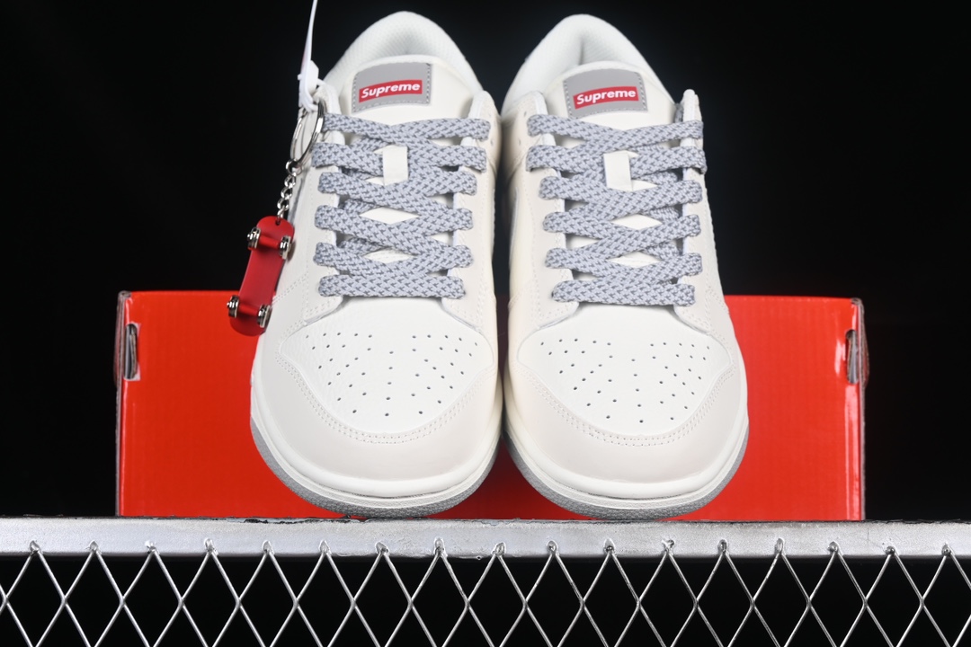  特价 Supreme x Nk Dunk Low 联名款-米灰色 SB低帮休闲板鞋 FC1688-14