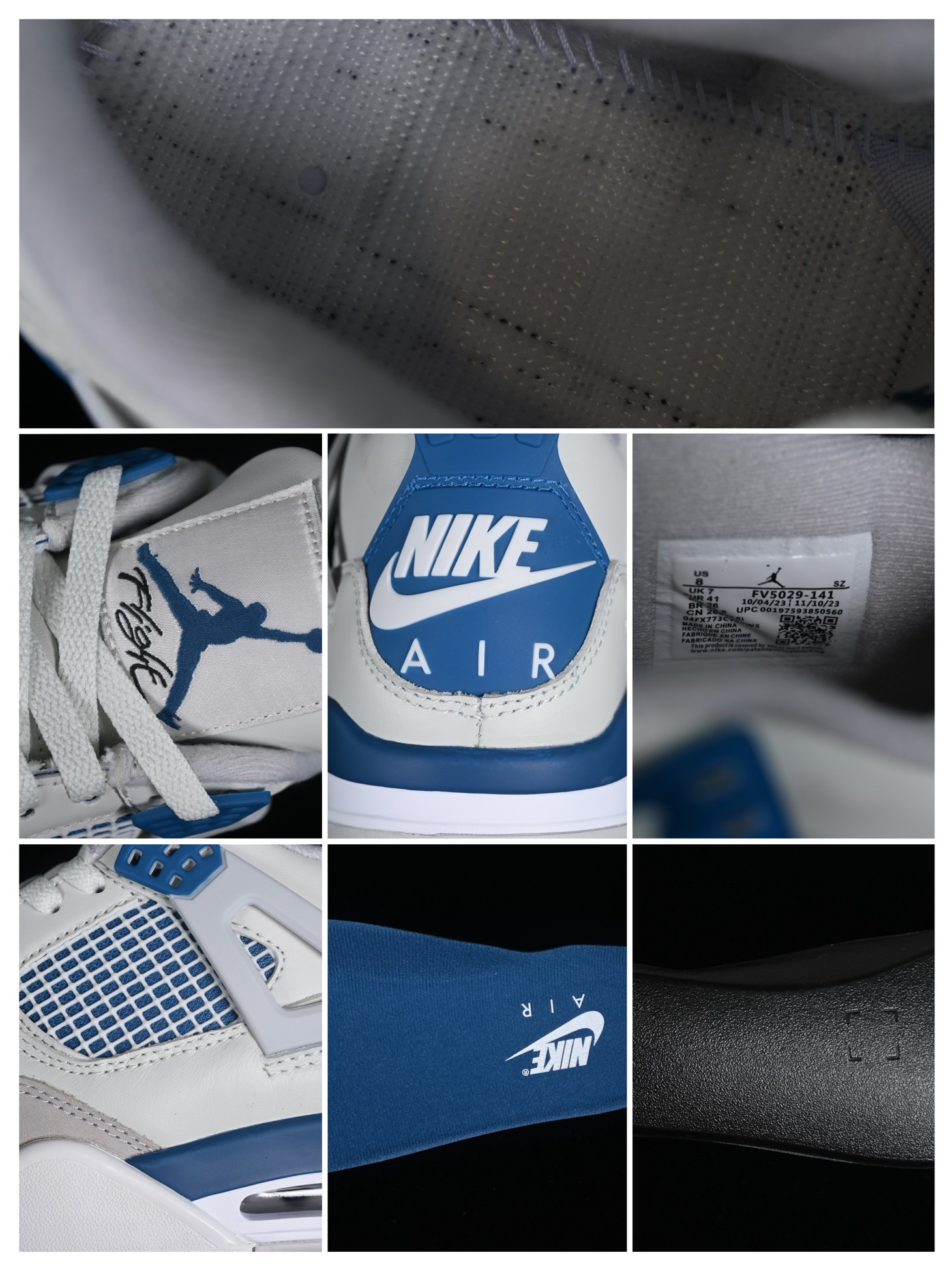 特价🉐️280
Air Jordan 4 Retro "Military Blue" AJ4 乔4白蓝灰元年配色 FV5029-141
#采用经典的白色、军蓝色和中性灰色为配色方案,以白色皮革鞋面,鞋头采用中性灰色覆面,鞋眼、中底、鞋跟片和鞋舌上的Jumpman标志均采用军蓝色撞色设计,最后以白色、蓝色和灰色橡胶外底,鞋跟搭配白色“Nike Air”Logo完善设计。
尺码:40 40.5 41 42 42.5 43 44 44.5 45 46 47.5 3.D4