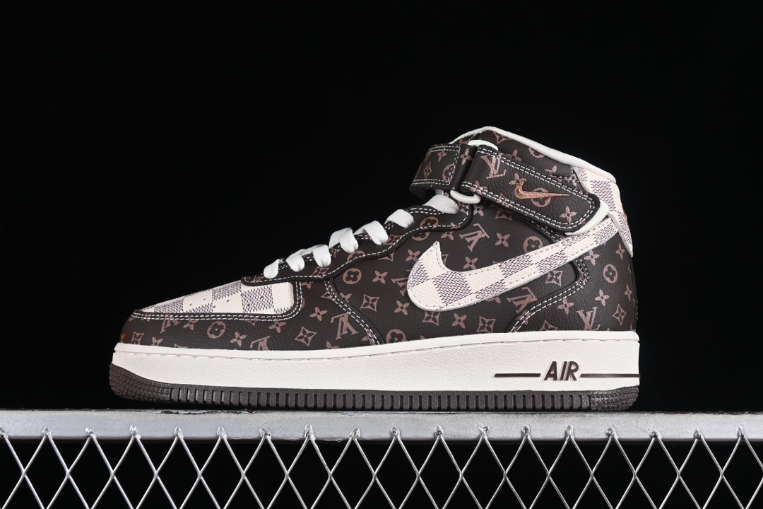 Air Jordan Force 1 Sapatos de Skate Air Jordan Compra venda
 Castanho Impressão Tops médios