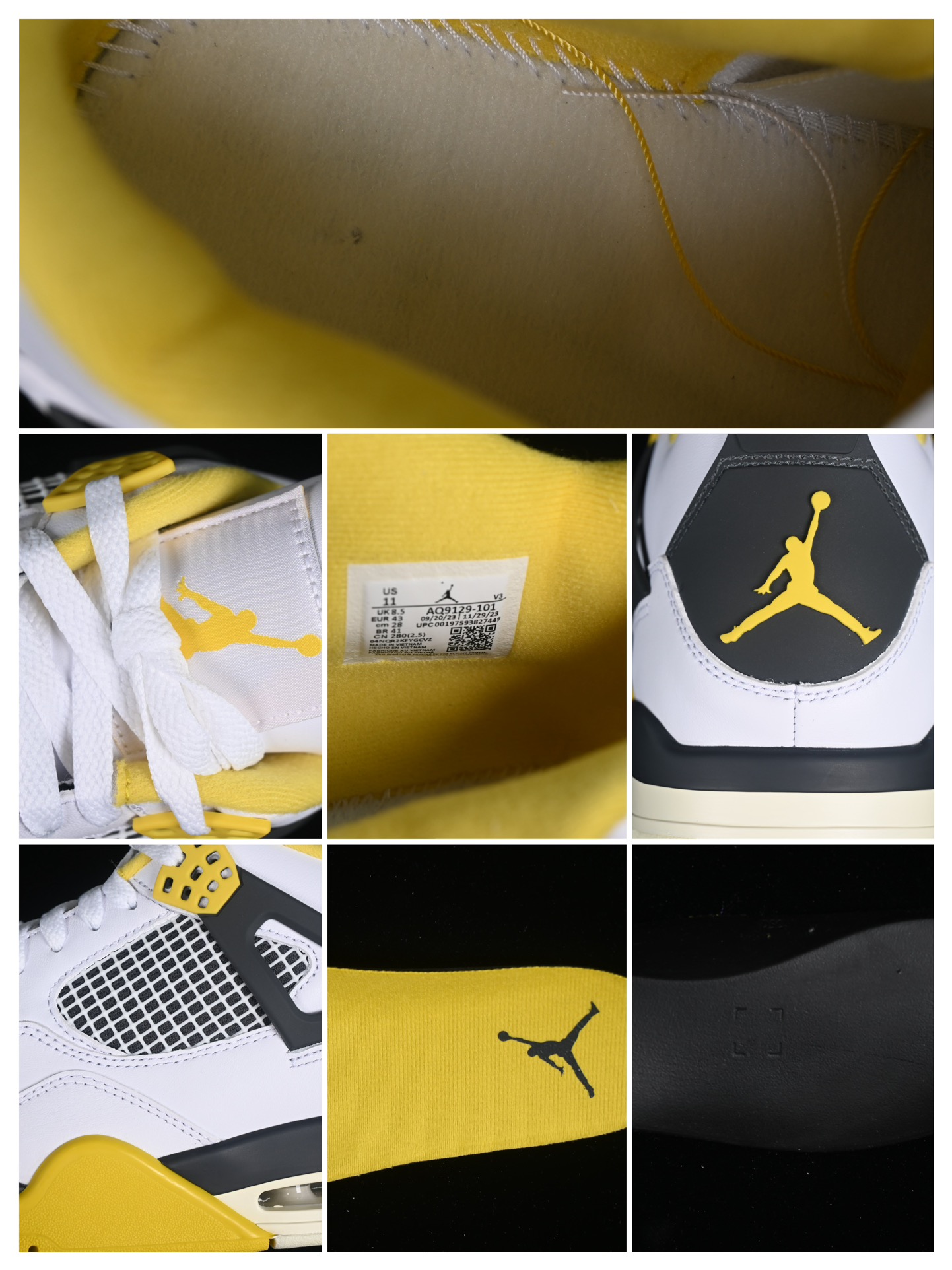 💰190真标💰280公司级💰380纯原💰520顶级
Air Jordan 4 Retro "Vivid Sulfur" AJ4 乔4白雷公 AQ9129-101
#最大50.5码 原厂麂皮 内置小书包保护 外贸顶级专供 全部配色原鞋原尺码开发生产 极致还原 一眼ZP既视感
尺码:40 40.5 41 42 42.5 43 44 44.5 45 45.5 46 47.5 48.5 49.5 50.5 P.F6