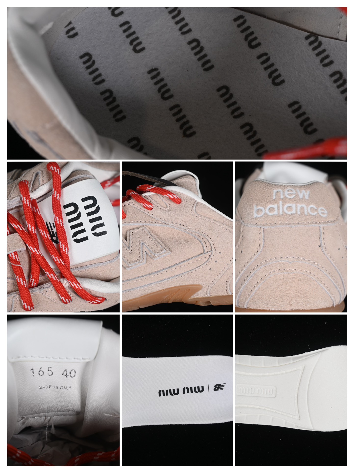 💰300纯原
MiuMiu x New Balance 530系列 意大利奢侈品牌/缪缪联名款低帮经典复古休闲运动慢跑鞋
#鞋款采用解构和轻盈的设计,彷旧的布料包覆着 New Balance 530的轮廓,刻意磨损、不均匀的皮革色调,让波鞋多了不同的个性 这款联名鞋款配有双鞋带设计,包括白色、橙色、棕色和黄色鞋带,营造出随性系起的感觉,为整体感又多了几分 Boyish 以及率性感
尺码:35 36 37 37.5 38 38.5 39.5 40 40.5 41.5 AJD4