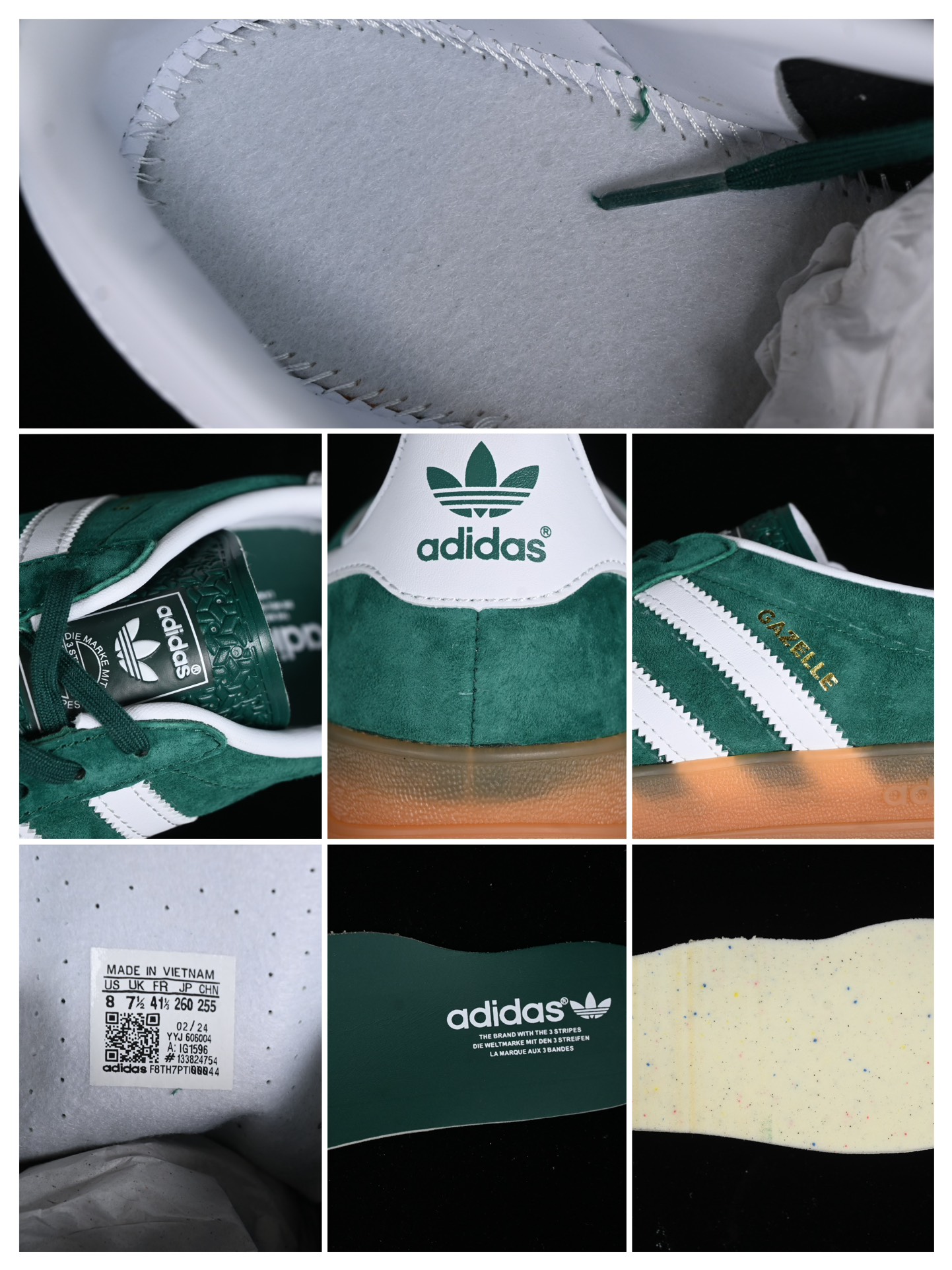 💰240纯原
Ad Originals Gazelle Indoor IG1596 三叶草复古休闲防滑耐磨低帮板鞋
尺码：35 36 36.5 37 38 38.5 39 40 40.5 41 42 42.5 43 44 44.5 45 N.D4